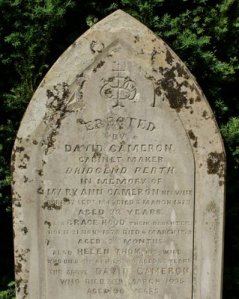 Photograph Mary Ann Cameron Gravestone Scotland